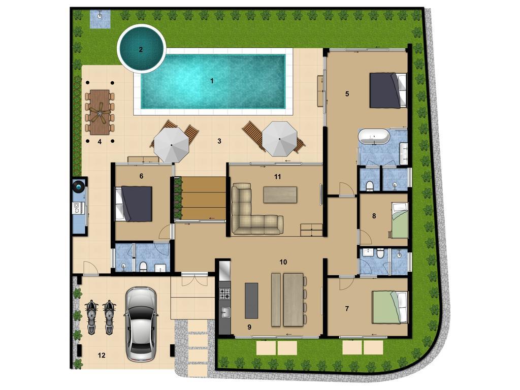 Villa Desi Strand Bang Tao Exterior foto